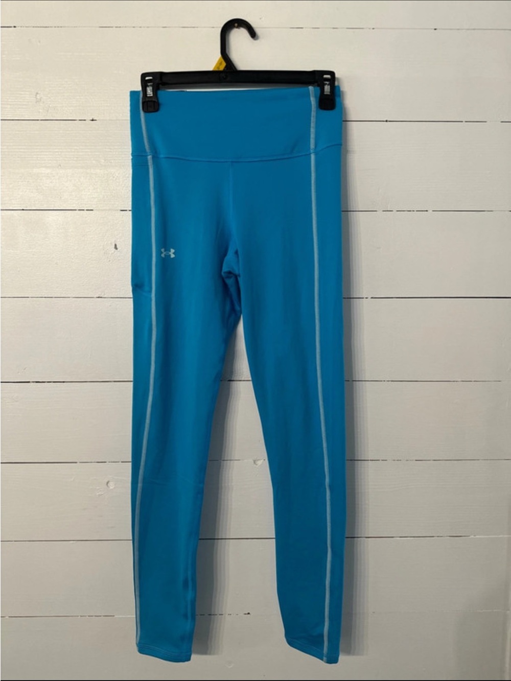 Under Armour Bright Blue Athletic Leggings with Light Piping